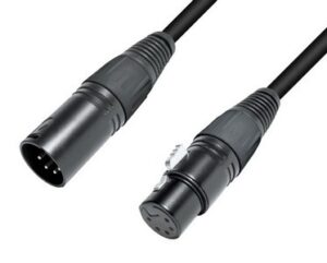 Prolongador DMX 5p Cable goma Digital 1 par. Termo. 1m