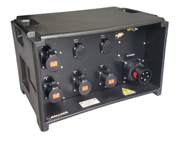 PBOX 63A. C64H38. IN: 63A5P. OUT: 4x16A5P, 2xSCH.