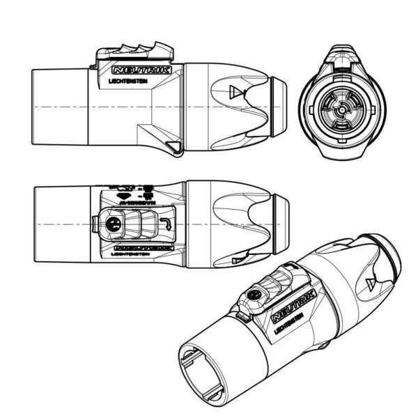 Neutrik POWERCON TRUE1 20A/240V macho aéreo - Imagen 2
