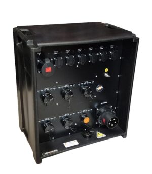 PBOX 125amp 3F+N+T 400/230V CUBE6467 OUT 6x Schuko, 6x SSX19, 1x 32A 5P