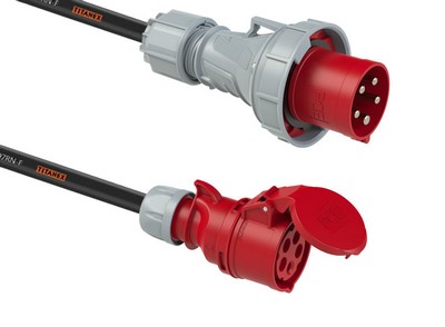 Adaptador Macho CEE 63A 5P a 1x Hembra CEE 32A 5P. 3m