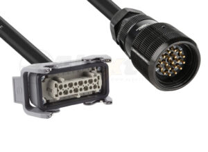 Adaptador Macho SSX19 a Harting 16P Hembra garras. 19G2,5 NBR. 0,5m
