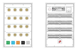 PBOX 400A. RC21U. IN: 480A5P+LOOP. OUT: 16xSSX. LCD. VOLT.