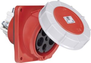 PCE Hembra CEE panel 125A 5P-6h. 400V. IP67. Incl 15º. NE