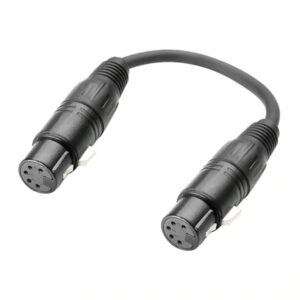 Adaptador DMX Hembra XLR 5 pin a Hembra XLR 5 pin. 0,2m