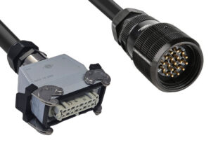 Adaptador Macho SSX19 a Harting 16P Hembra garras. 19G2,5 NBR. 1m.