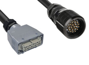 Adaptador Macho SSX19 a Harting 16P Hembra pivotes. 19G2,5 NBR. 0,5m