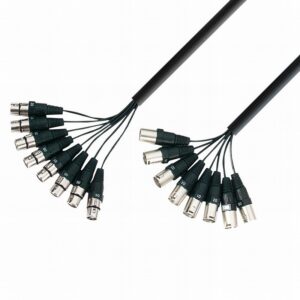 Multipar XLR. 8 XLR Female x 8 XLR Male. 3 Pin. 3m.