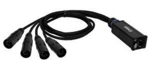 Audio y DMX, adaptador AES/EBU a Cat XLR macho de 5 pin