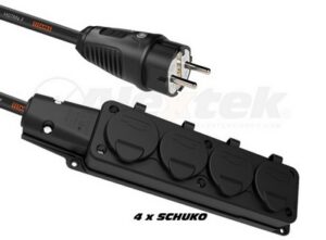 Prolongador regleta 4x SCHUKO BM. H07RN-F 3×2,5. 8m.