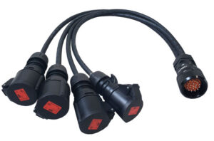 Pulpo motores Socapex Macho a 4x CEE 16A4P-6h Hembra. 1m