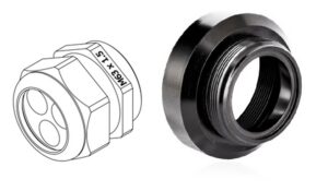 Kit con adaptador M50/M63 + prensa M63 con grommet de 3 agujeros para SPK 25 pin (cada agujero Ø 20 mm, 3x8x4mm.)