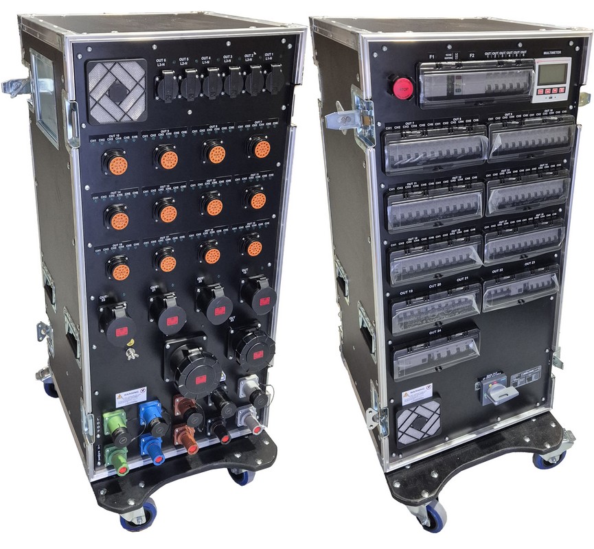 PBOX 400A. RC24U. IN: 480A5P+LOOP. OUT: 12xSSX, 1x125A5P, 1x63A5P, 4x32A5P, 6xSCH. LCD. VOLT. Alquiler día - Imagen 3