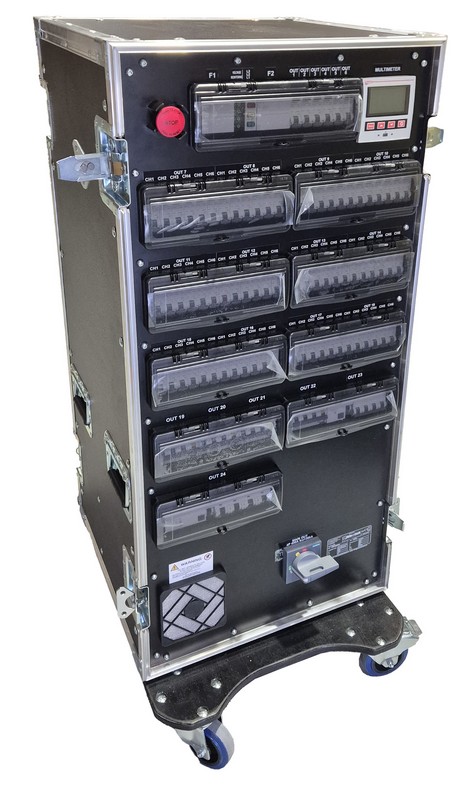 PBOX 400A. RC24U. IN: 480A5P+LOOP. OUT: 12xSSX, 1x125A5P, 1x63A5P, 4x32A5P, 6xSCH. LCD. VOLT. Alquiler día - Imagen 2