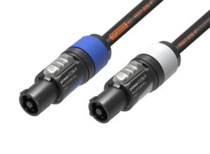 Prolongador Powercon Neutrik A-B.Cable H07RN-F 3G1,5mm. Termos y velcro. 2m