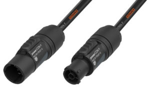 Prolongador Powercon True Neutrik.Cable H07RN-F 3G1,5mm. Termos y velcro. 2m