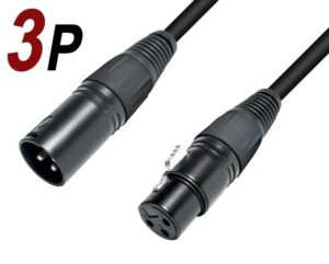 Prolongador DMX. XLR3. Cable Digital 1 par. Con termo. 3m
